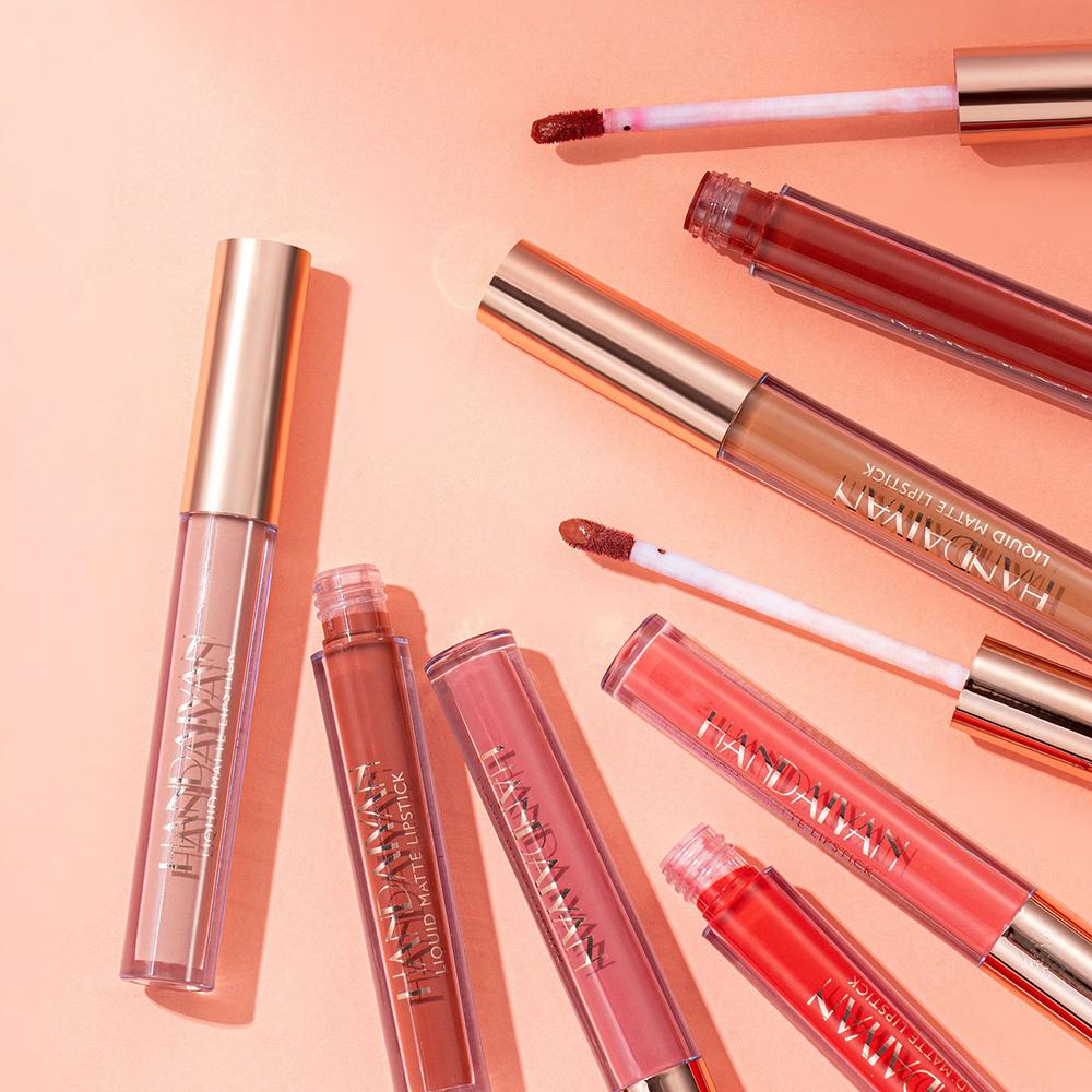 HANDAIYAN Набор блесков для губ для губ, водостойкая матовая жидкая помада-карандаш, сексуальный красный стойкий карандаш для губ, косметика для макияжа