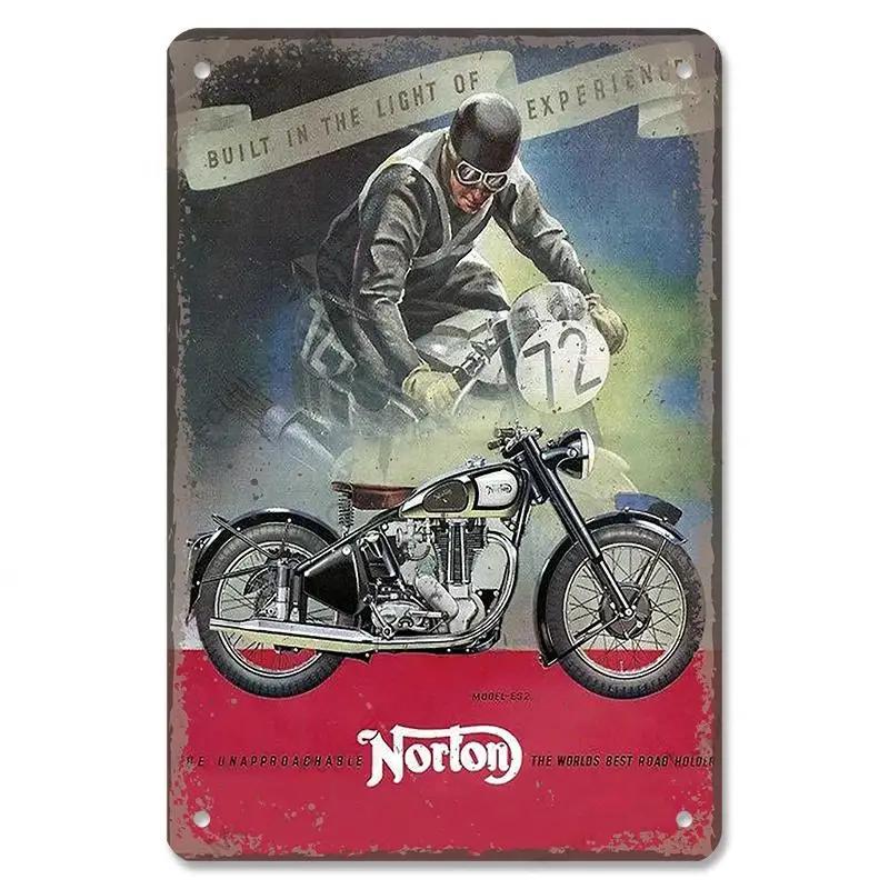 Винтажный плакат для мотокросса, металлические жестяные знаки, Гран-при мотоцикла, металлическая табличка, Декор, Настенный декор для гаража, мотоклуба, мужского пещерного бара