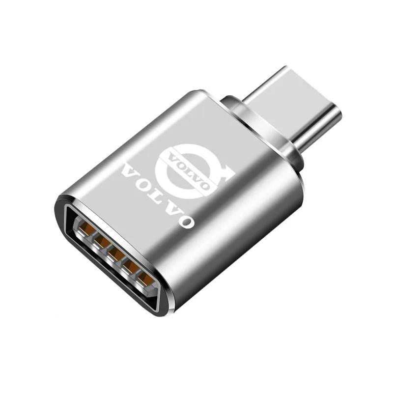 Car Type-C Turn USB3.0 Adapter Auto Converter Interior Parts For Volvo XC90 V90 V60 XC60 V40 S80 S60 S90 C40 XC40 V70 XC70 C30 WT6