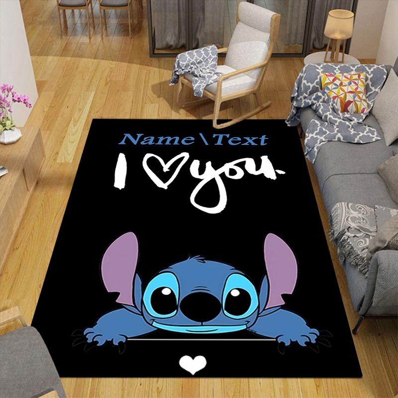 Custom 1Pc Lilo Stitch Adventure Rug Office Carpet Indoor Outdoor Entrance Doormat Nonslip Soft And Comfortable Living Room D916292