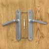 ALBA handle with plate without hole, STEEL