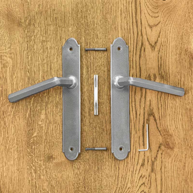 ALBA handle with plate without hole, STEEL