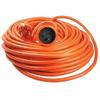 Garden Extension Cord, Construction, 3-Wire, 50M, 1 Socket, Orange