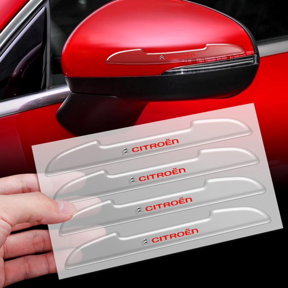 4pc Transparent Car Door Edge Guard Anti-Collision Strips Rubber Protect Stickers For Citroen C1 C2 C3 C4 Grand Picasso C4L C5