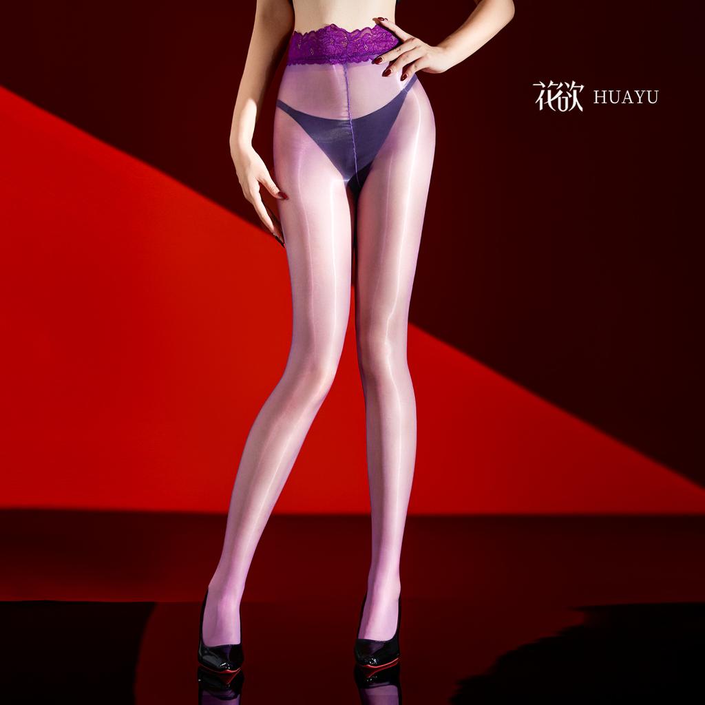 Сексуальные Женские Тонкие 640 Ден stockings Масло Блестящие Чулки Йога Формирующие Колготки С Открытой Промежностью Горничная Колготки Чулки