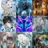 5D DIY Diamond Painting Kit Snow Wolf Scenery Art Diamond Embroidery Rhinestones Decorations for Home