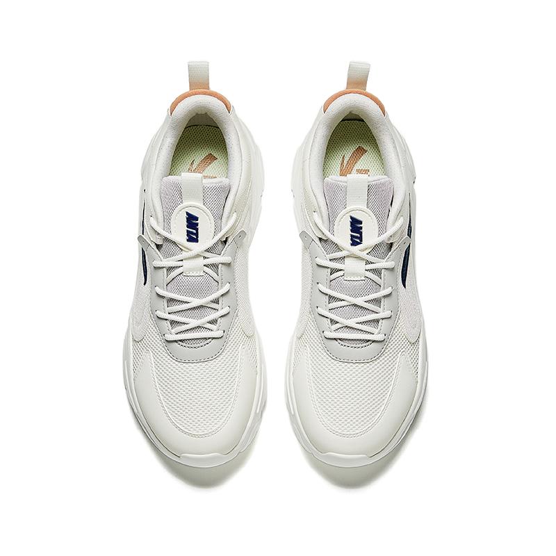 Anta Life Series Простые удобные амортизирующие нескользящие низкие повседневные туфли мужские кроссовки белые синие 112438892S-2