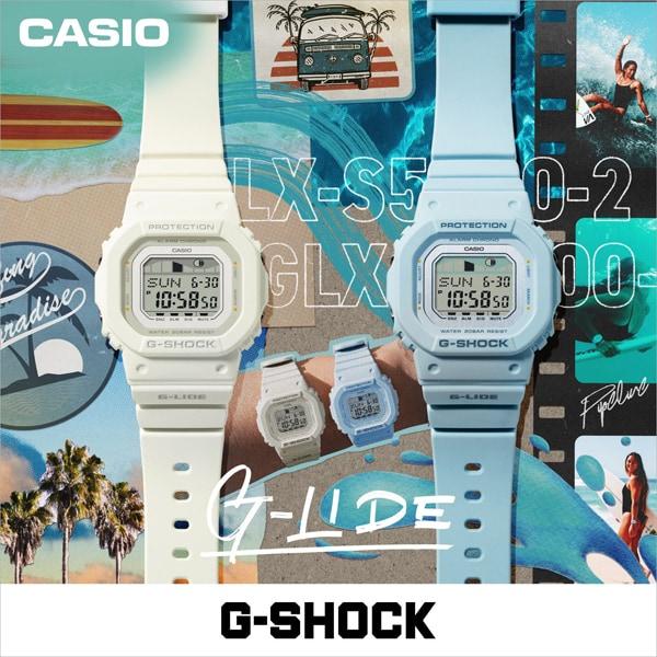 Casio Женские часы G-SHOCK GLX-S5600-7BJF [G-SHOCK G-LIDE Compact Size] Square Watch White Digital
