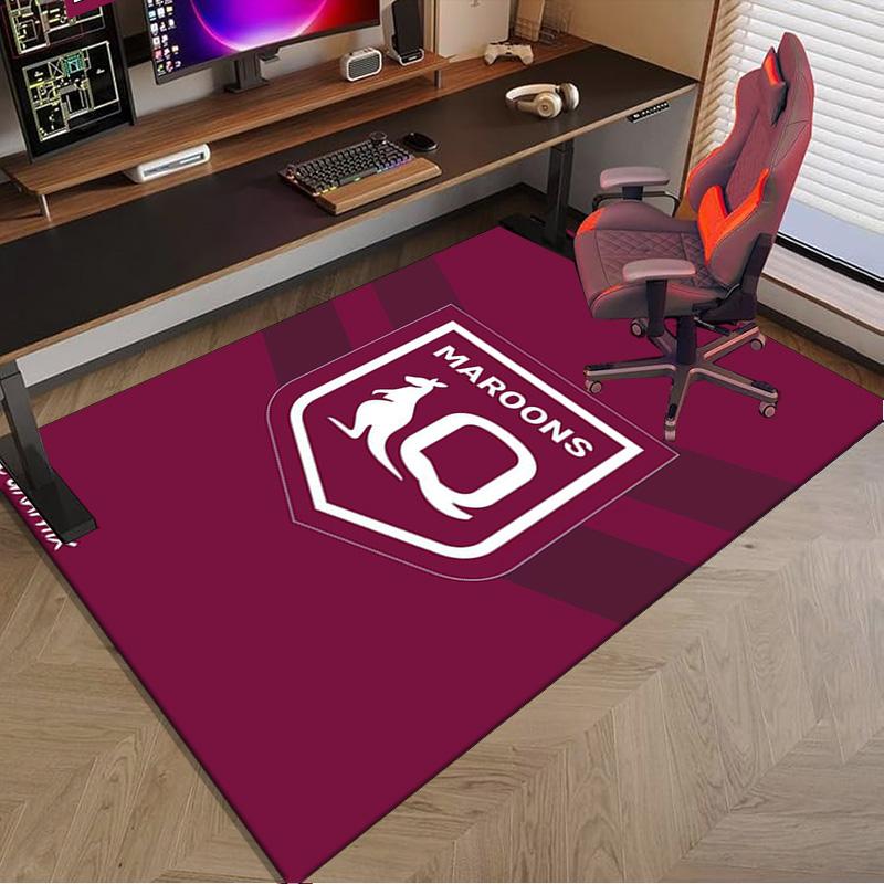 Australia Maroons Rugby Team Emblem Area Rug Office rug, Chair Rug, Decor Carpet Livingroom bedroom Mat, Large Size Fan gifts Christmas gifts