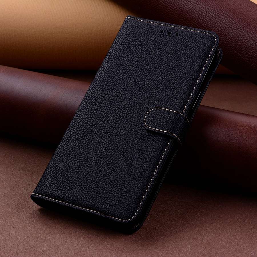 Litchi Texture Leather Flip Case For Xiaomi Poco M8 C65 X6 Pro 5G M4 M3 X5 13T 12T 15T Redmi Note 8 9 10 11 12 13 9T 9C 13C A2 A3 Wallet Phone Cover