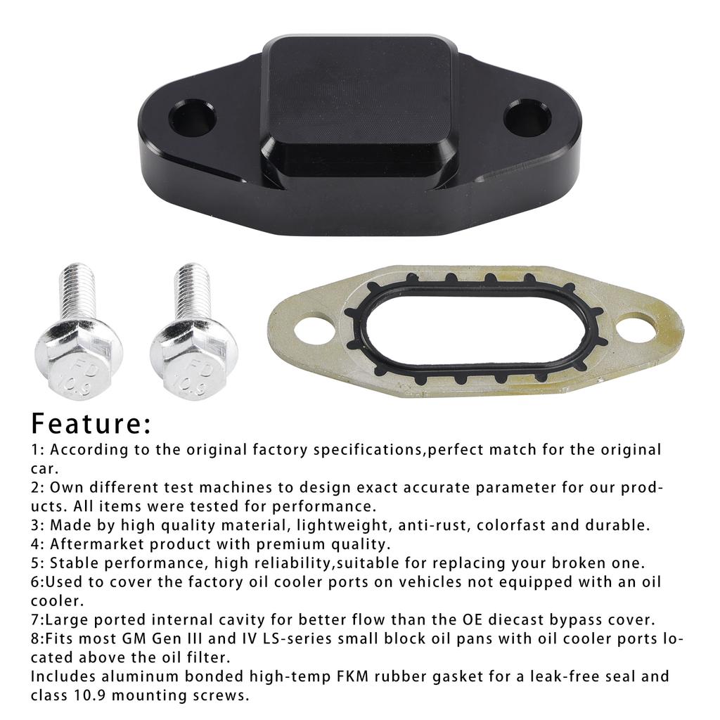 Oil Cooler Bypass Cover (No Sensor Ports) For Gen III & IV LS Engine