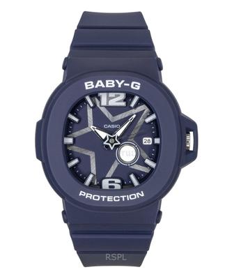 Женские часы Baby-G Аналоговые Полимерный корпус Синий циферблат Кварцевые BGA-10D-2A1 100М