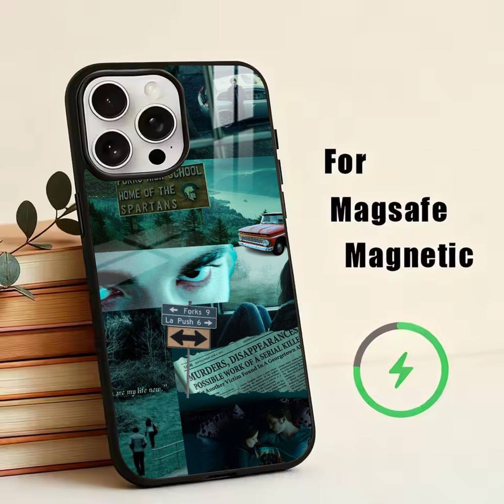 Чехол для телефона Сумерки Эдвард для iPhone 17, 16, 15, 14, 13, 12, 11 Plus, Pro, магнитный с Magsafe, беспроводная зарядка
