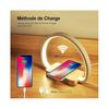 Bedside Lamp Wireless Charger, Touch Table Lamp with USB Port, LED Desk Lamp with 3 Brightness Levels and Stepless Dimming