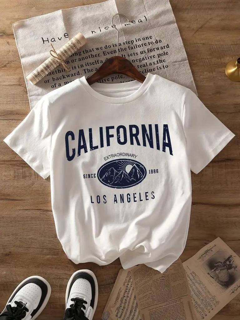 Женский рождественский топ с коротким рукавом и круглым вырезом