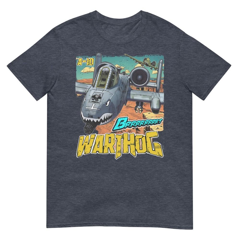 A10 Warthog Jet Airplane Brrrt Funny Comic Graphic TShirt