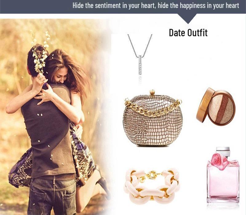 Минималистичное сверкающее бриллиантовое колье на ключицу - Модный подарок для нее