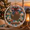 Acrylic Holiday Ornaments for Home Ocean Themed Christmas Ornaments, Lighthouse/Wreath/Santa Claus/Xmas Tree/Snowman/Deer Hanging DIY Craft