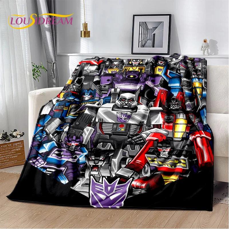 HD Cartoon T-Transformers Autobots 3D Soft Blankets,Keep Warm Throw Blanket for Picnic Beds Sofa Home Bedroom Gifts Kids Hiking