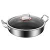 Nonstick Skillet with Lid 12 Inch Stainless Steel Pan, PFOA Free, Dishwasher and Oven Safe Cookware, Cooking Pan for Induction Compatible