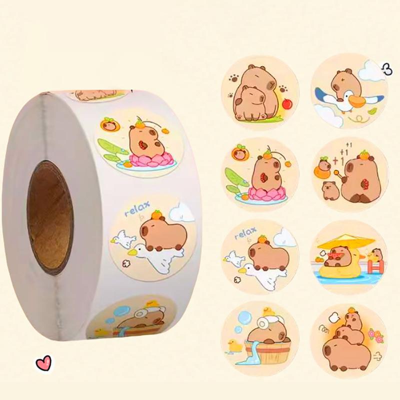 500 шт., наклейка с изображением капибары, наклейки, украшения, сделай сам, телефон, ноутбук, чемодан, ноутбук, холодильник, детская наклейка