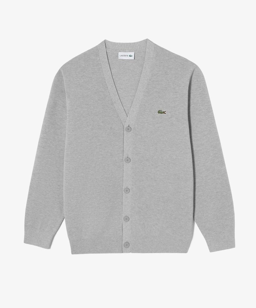 Lacoste Men'S Pique V-Neck Cardigan Ah186E-56G 5Hi