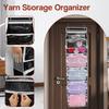 Наддверный органайзер с 6 независимыми отделениями, утолщенный, большой вместимости, для хранения вязания, игрушек, плюша, подвесная сумка