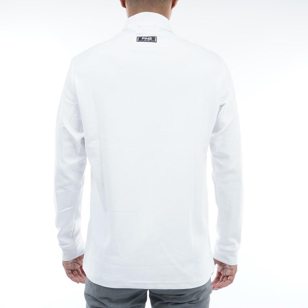 Ping Apparel Men's Long Sleeve High Neck Shirt (PHOENIX Logo, Stretch) / Golf Undershirt / 621-3269803 030_White L
