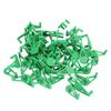 50pcs Low Stress Training Clips 360 Degree Adjustable Reusable Plastic Plant Stem Bender Clips for Gardening Green