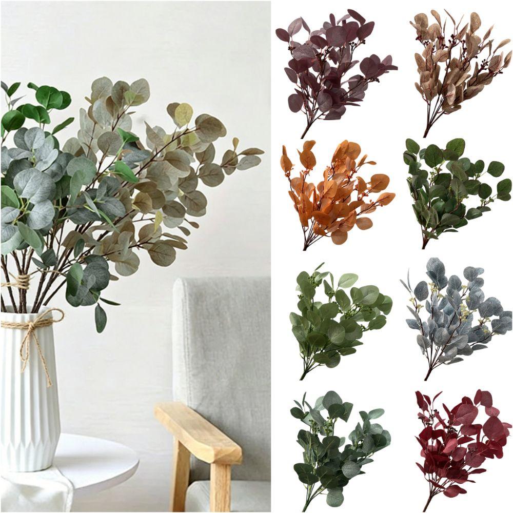 9 Branches Artificial Apple Leaves Multicolor Decorative Leaf Faux Plant Leaves Home Decoration