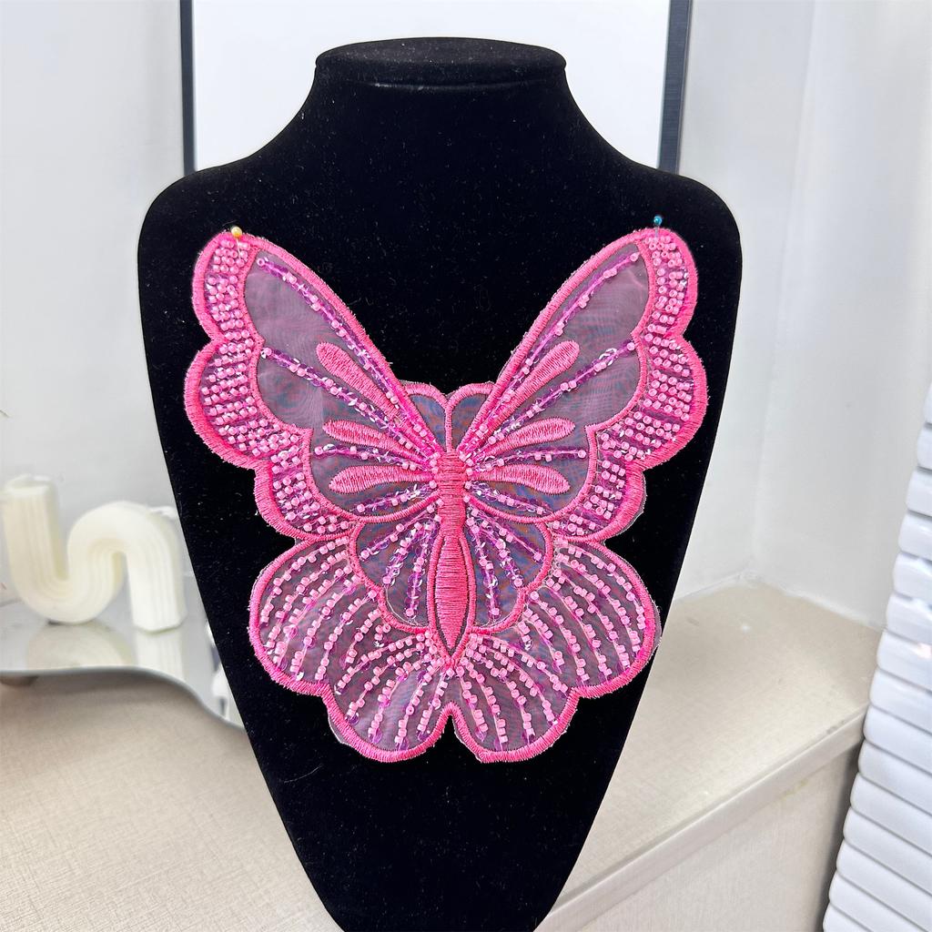 Lace Embroidery Diy Butterfly Beads Sequins Collar Flower Decorative Sewing Clothes Hats Clothing Accessories
