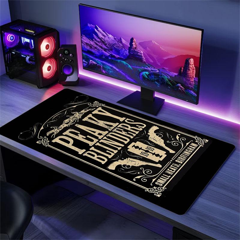 Peaky Blinders Mouse Pad, Large Gaming Desk Mat, Non-slip XXL Mousepad for Laptop & Tablet, Mini PC Playmat with Stitched Edges