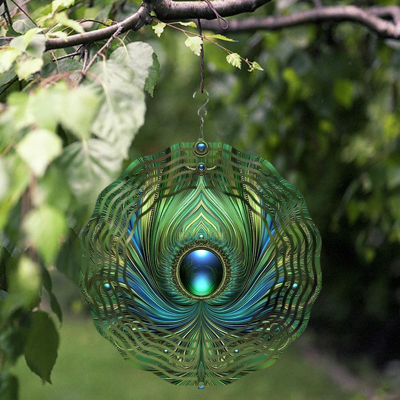 2D Metal Wind Spinner, Dynamic Sculpture for Indoor & Outdoor Decor, Ideal for Garden & Patio Art, Perfect Festive Gift