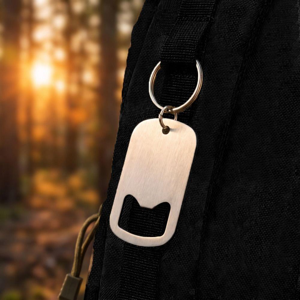 Simple Bottle Opener Keychain Stainless Steel Portable Bottle Opener Daily Carry