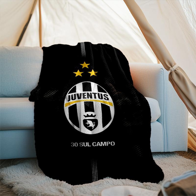 1PC Juventus Football Club Printed Soft Flannel Blanket Throw for Adult Bedroom Living Room Sofa Camping Travel Fan gifts Christmas Gifts