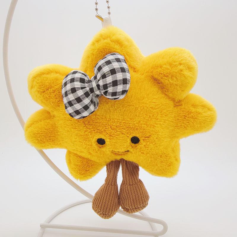 15cm Misty Forest Sunflower Plush Keychain Cute Sun Doll Bag Pendant Soft Stuffed Toys Backpack Ornament Gifts For Girls Present