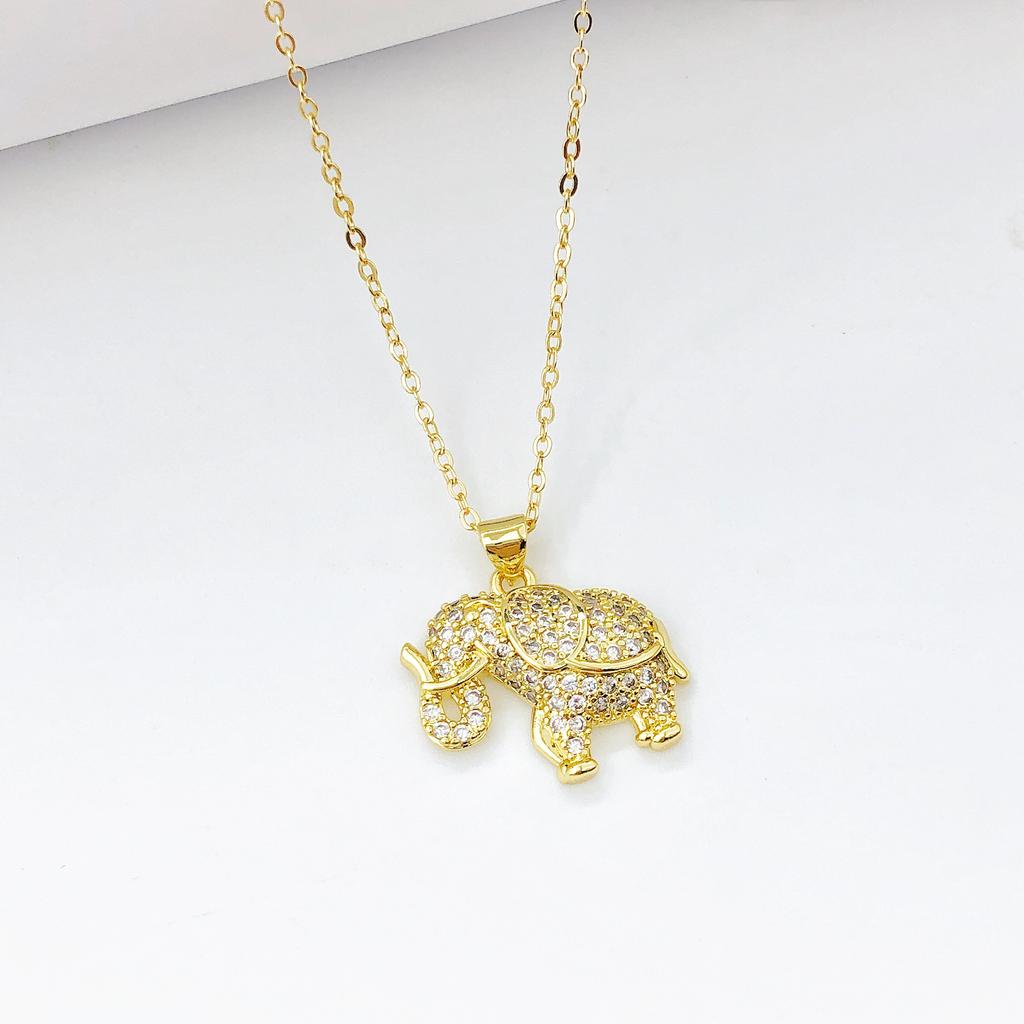 1Pcs Hot-Selling Beetle Lobster Bee Elephant Mushroom Zircon Pendant Necklace for Men Women Daily Party Jewelry Accessories