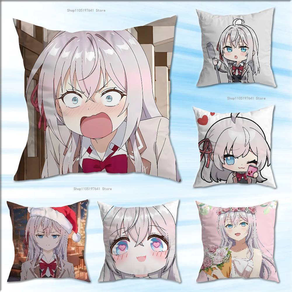 Anime Cute Alya RRoshidere Pillow Case For Sofa Decor Car Office Room Printing Cushion Cover Decorations and Protector