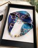Semi-H Magnetic Buckle Silk Scarf Spring and Summer Fashion Versatile Women's Pearl Necklace Shirt Wear Decorative Small Silk Scarf
