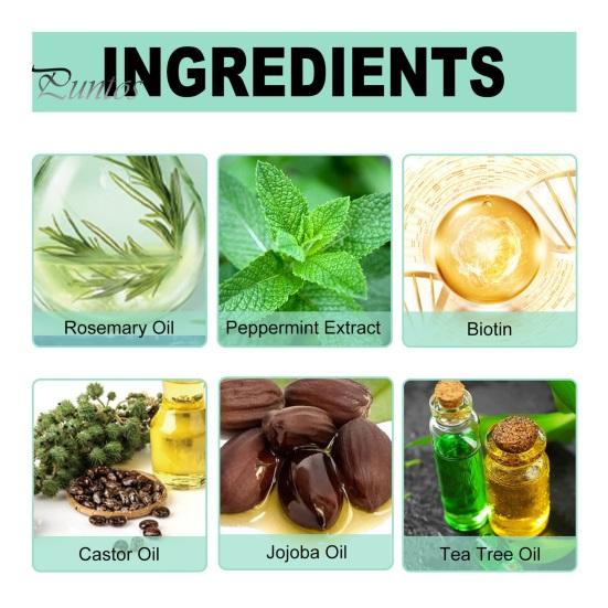 60ML Rosemary Hair Essential Oil Nourishes Repairs Smoothens Lightweight Portable Hair Oil Women Accessories