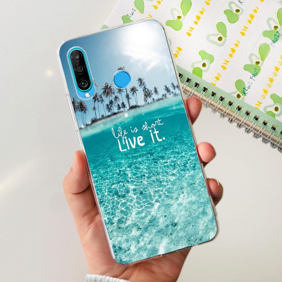 For Huawei P30 Lite Case MAR-LX1M MAR-L21A MAR-LX1A Cute Astronaut Cover Clear Silicone Bumper For Huawei P30 Pro Lite P 30 Capa