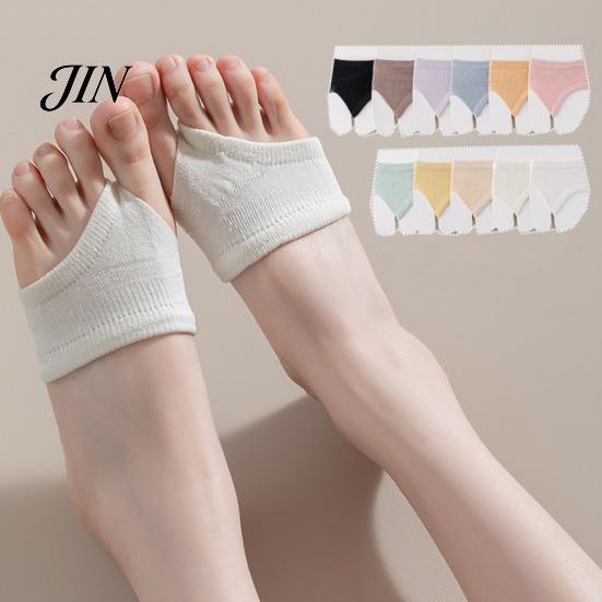 Flip Flop Socks Women Flip-Flop Socks, Cotton Open Toe Half Foot Low Cut Thongs Liner for Flops Clogs Slides Breathable