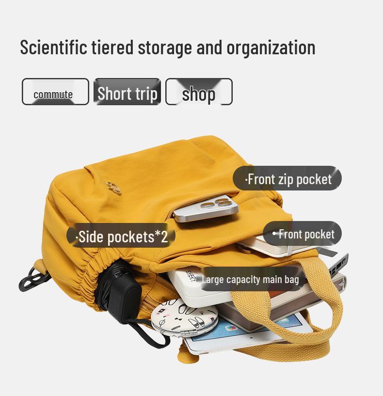 Женский модный легкий водонепроницаемый рюкзак 2025: Повседневная спортивная и дорожная многофункциональная нагрудная сумка