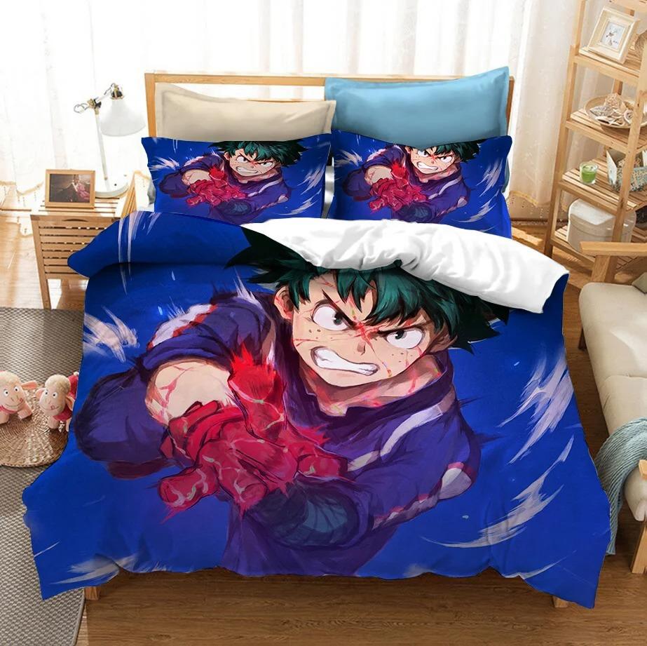 Japan Anime My Hero Academia 3D Printed Bedding Set Duvet Covers Pillowcases Comforter Bedding Set Bedclothes