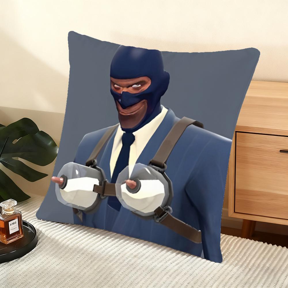T-Team F-Fortress 2 Чехол для подушки-подушки Мягкий коротковорсовый чехол для подушки Гладкая уютная текстура Эстетичный чехол для подушки Домашний декор