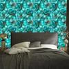 Wallpaper Ink Turquoise and Sea, Turquoise Background for Living Room and Bedroom 50x1000