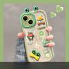 Applicable To Vivos17 Mobile Phone Case for Women X90 Cute Funny Frog Three-dimensional Doll Y52s Silicone Protective Cover