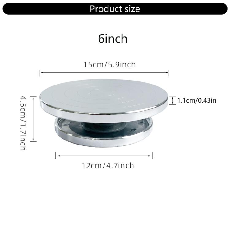 6/8/10/12 дюймов Гончарный поворотный круг Вращающийся поворотный стол Колесо для лепки Простое в использовании Вращающийся поворотный стол для торта