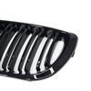 1 пара автомобильных передних решеток радиатора, глянцевая черная решетка капота с двумя планками для BMW 3 серии E46 2002-2005, гоночная решетка радиатора автомобиля