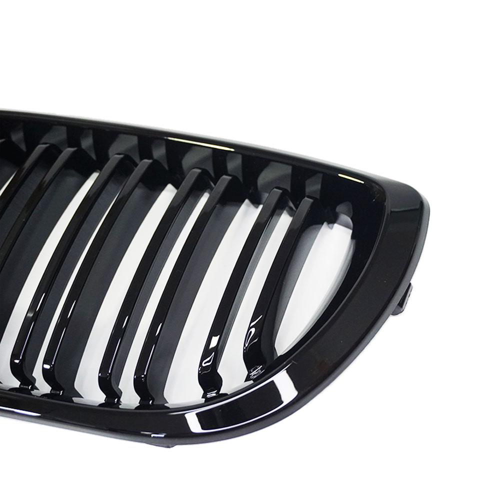 1 пара автомобильных передних решеток радиатора, глянцевая черная решетка капота с двумя планками для BMW 3 серии E46 2002-2005, гоночная решетка радиатора автомобиля